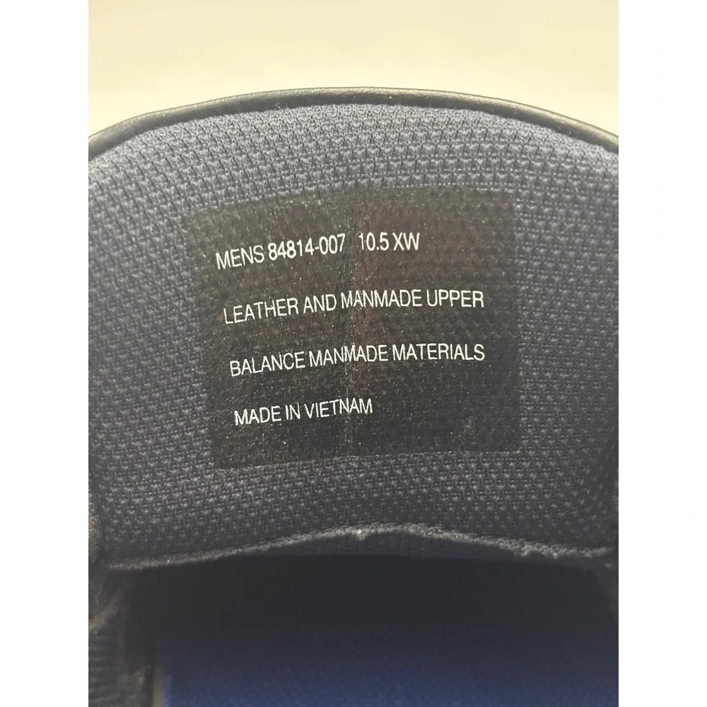 Nunn Bush Mens 84814-007 Black Leather Comfort Gel Strap Loafers 10.5 XW